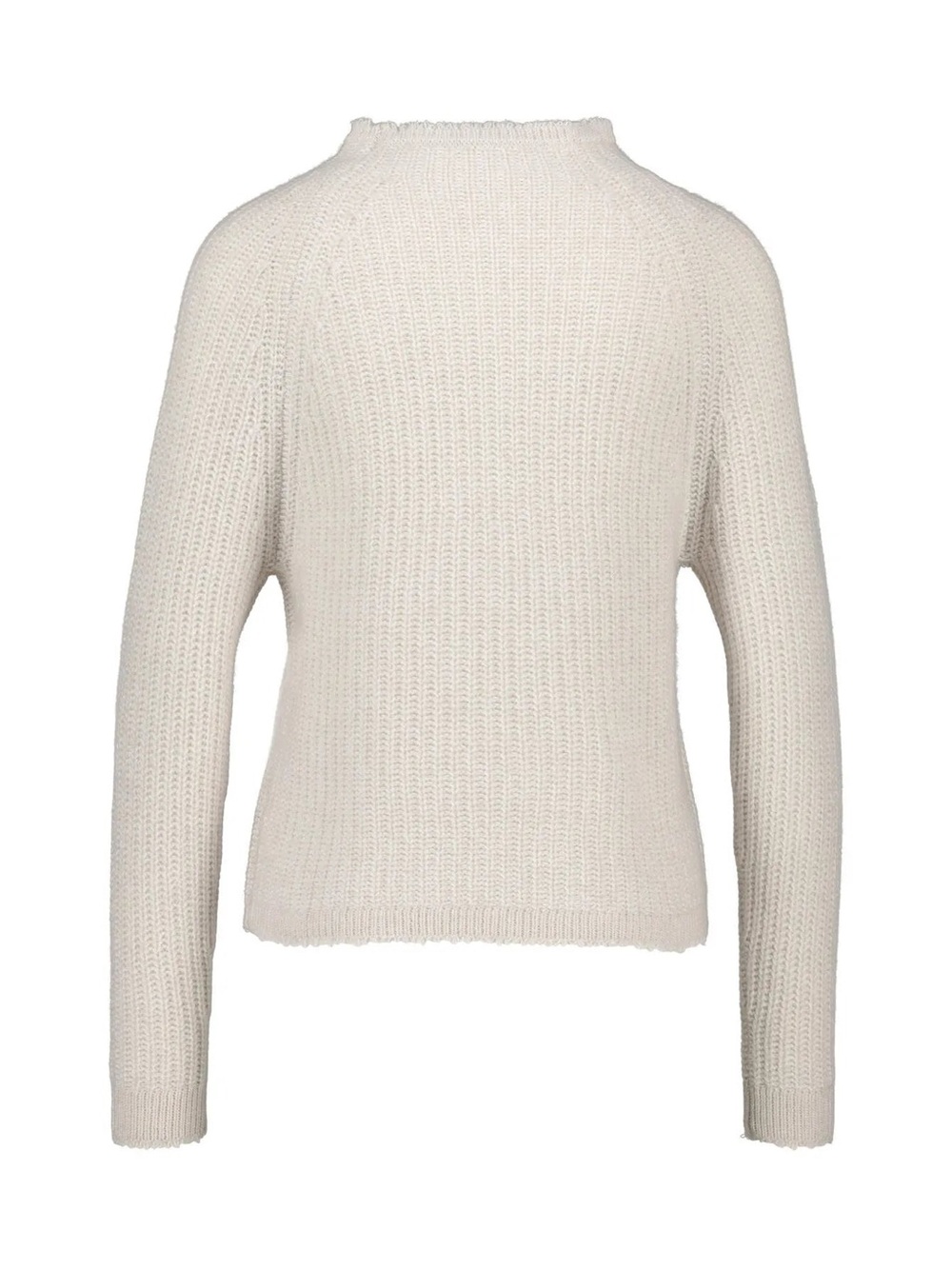 Henry Christ Cashmere Cotton Ribbed Sweater Cream Ivory Luxury Knit